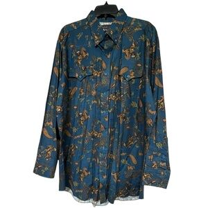 Panhandle Slim Men’s Long Sleeve Button Down Shirt Size XL (17.5”)